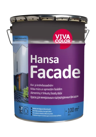 Vivacolor HANSA FACADE LA 18l Водно-дисперсионная краска для минеральных и оштукатуренных фасадов