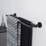 BOSTON bath towel-rail, black stainless steel