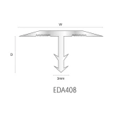 Т-профиль 22x10 мм, 2.5 м, матовое серебро