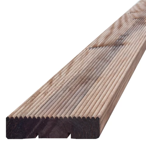 Terases dēlis PHL 28x120x3000mm AB kvalitāte, brūns skujkoks