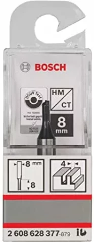 Pirkstfrēze HM B= 4, l= 8mm kāts 8mm, BOSCH 2608628377
