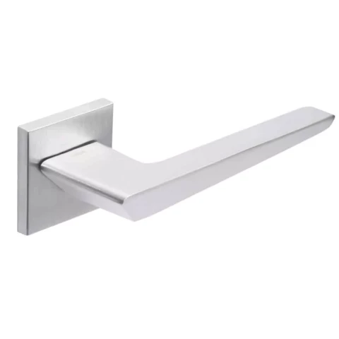 Universal Flash Slim door handle, square rose, matt chrome