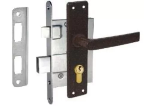 KA Slēdzene iekaļamā PZ55ZV4+brūni rokturi-uzlikas