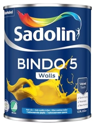 Sadolin BINDO 5 BC 0,84L Глубоко матовая краска для стен ТОЛЬКО ДЛЯ КОЛЕРОВКИ!