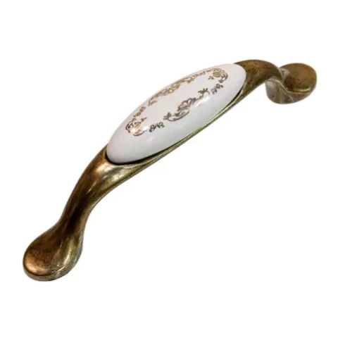 Rokturis antīks bronzas, porcelāna L-96mm