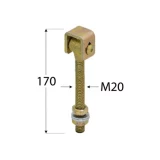 Domax регулируемая петля M20, оцинкованная желтая 8426