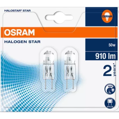 OSRAM HALOSTAR  50W  910LM   3000K GY6.35 Low-voltage halogen lamps with pin base