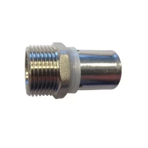 Presējama pāreja D20x1/2" ar ārējo vītni daudzslāņu caurulēm