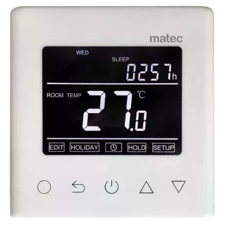 Grīdas termostats RTW-01 LCD WI-FI 16A 230V balts MATEC