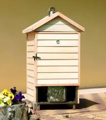 Firewood smokehouse with wood finish 200 L