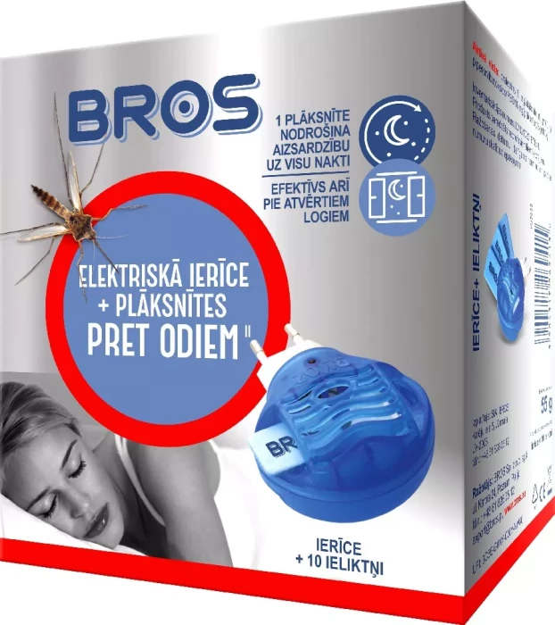 Bros elektriskā ierice pret odiem + 10 ieliktnīši