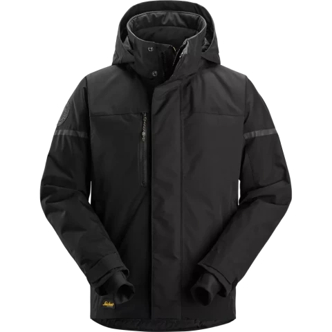 Куртка зимняя черная AllroundWork влагостойкая SNICKERS, Размер M