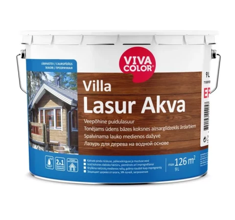 Vivacolor VILLA LASUR AKVA EP 9L Водно-дисперсионное деревозащитное средство