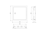 inspection hatch metal, 200x200mm with lock