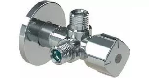 ARCO Hromēts noslēgkrāns 1/2"x3/8"x3/8" A80 TWIN VITAQ (42)