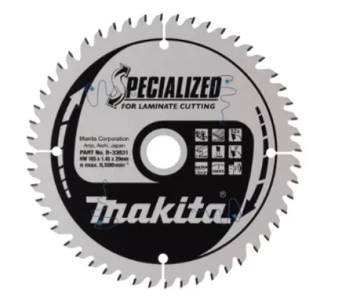 Пильное полотно 165 x 1,45 x 20 мм 5° T52 МДФ/ламинат T.C.T MAKITA B-33831