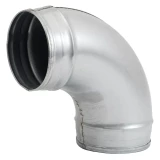 elbow metal, 90*- Ø100mm without rubber, extruded