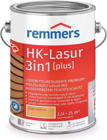 Remmers HK-Lasur Plus 3in1 2.5L Lapegle Lazūra kokam