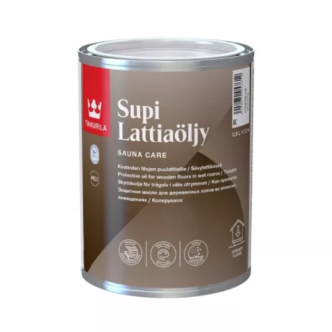 Tikkurila SUPI LATTIAOLJY EC 0.9L масло для деревянных полов влажных внутренних помещений