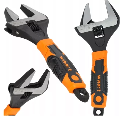 Adjustable wrench, 150 mm, 6 in, 0-34 mm, slim jaw