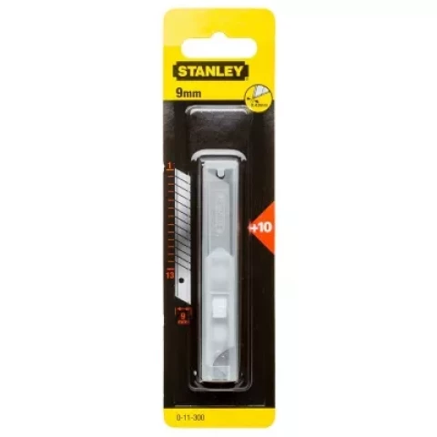 STANLEY 0-11-300  Snap-Off Knife Blades 9mm 10 Pack
