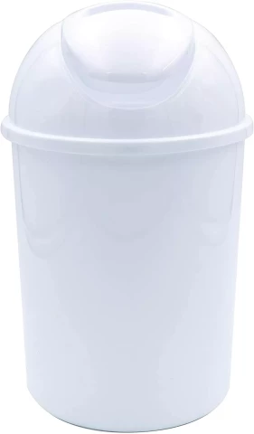 RIDDER Eco 2011601 Waste Bin with Swing Lid White 5L