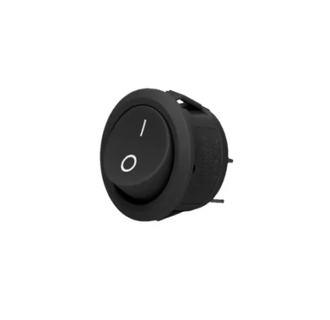 Rocker switch round 6A 250V black