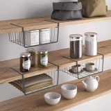 Under-shelf basket KANGURO 30, 30x26x14cm, black