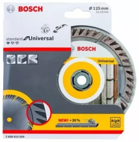 Dimanta disks UNIVERSAL 125x22.23mm, BOSCH 2608615059