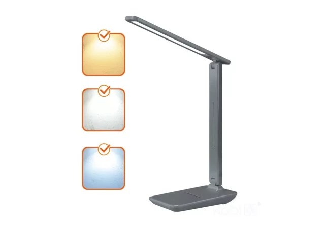 LED2B Galda lampa NOBLITE N 7W/3CCT 460lm pelēka
