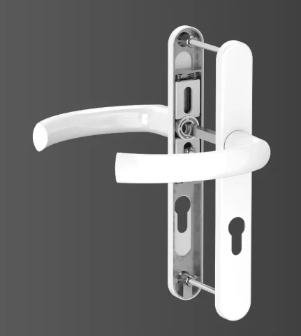 Door handle for plastic door 92mm white