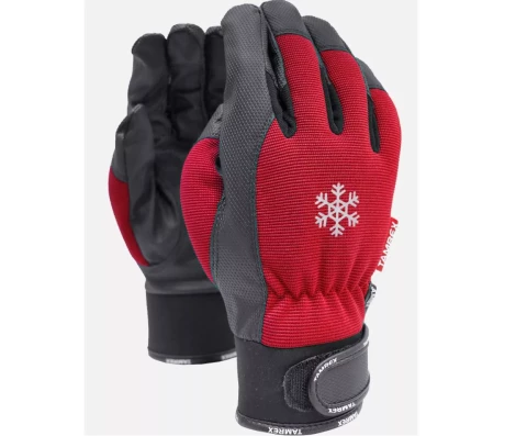 Теплые перчатки с искусственной кожей и липучкой, 10 / XL 44-378 / 10