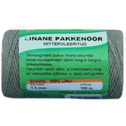 Aukla vīta augst.kv. linu 1.5mm 100m, +kart.spole