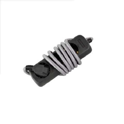 Pagarinātājs ar zemējumu 3 kontaktligzdas 1,4m 3x1.5mm2 sudrabs
