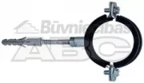 Cauruļu stiprinājums metāla 1/2" (20-22mm) + skrūve,dībelis