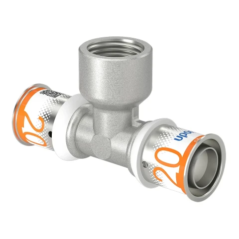1070596 Uponor press tee 20X1/2"X20 female thread