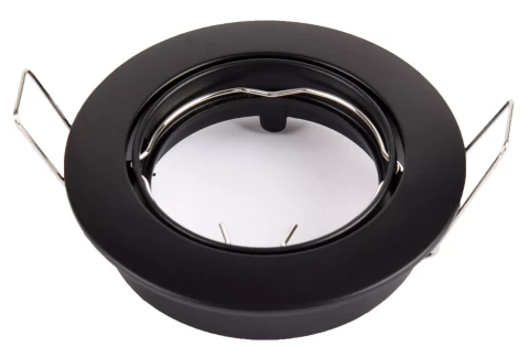 DL2106-B  alum. rāmis gaismeklim,apaļš, melna D84mm G5.3/GU10
