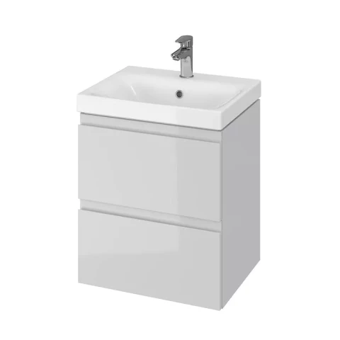 Шкаф Cersanit с раковиной MODUO 50 серый без смесителя