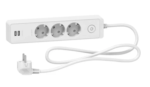Pagarinātājs ar zemējumu 3 kontaktligzdas + 2 USB 1.5m Schneider Electric ST943U1W balts