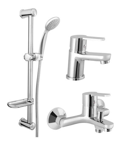 Комплект для душа и ванны 3 в 1 (Mini-18+Mini-10+душевая колонна) 625045 02593