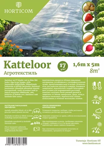 Agroplēve 1.6x5m balta 17g/m2