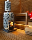 Harvia wood-burning sauna stove CILINDRO WKPC16S stainless steel 6-13m3