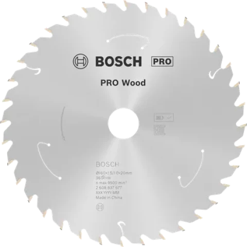 Zāģripa kokam PRO Wood 160 x 20/15.875 x 1.5/1.0mm T36 BOSCH 2608837677