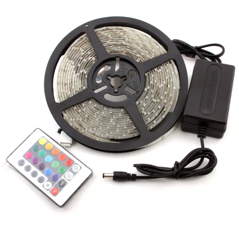 LED lenta 5m 72W IP65  RGB kontrolieris+ adapteris