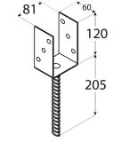 Balsta kurpe u-veida 81x120x4 mm