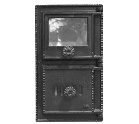 Pisla plīts durvis HTT136  180*345 ar stiklu