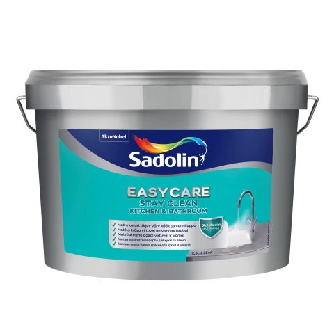 Sadolin EasyCare Kitchen&Bathroom BW 2.5L Matēta mitrumizturīga krāsa sienām