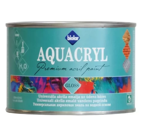 Biolar AQUACRYL 0.45L Ziloņkaula spīdīga akrila emalja
