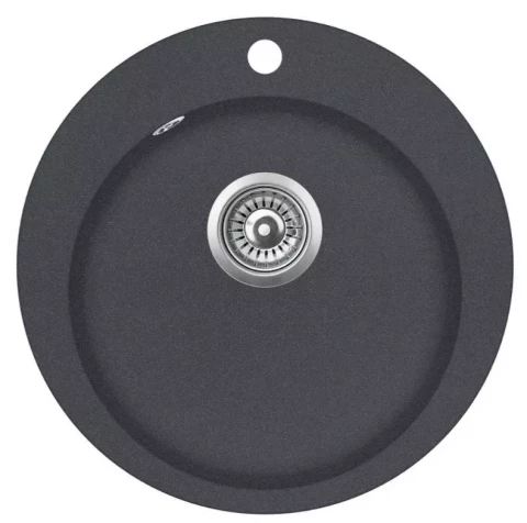 AQUASANITA Virtuves izlietne SR100-222W 505x505mm iebūvējama Grafīta ar ventili