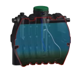 Biological treatment plant AQUABLOC 0.75 (3000L) 1-6 people